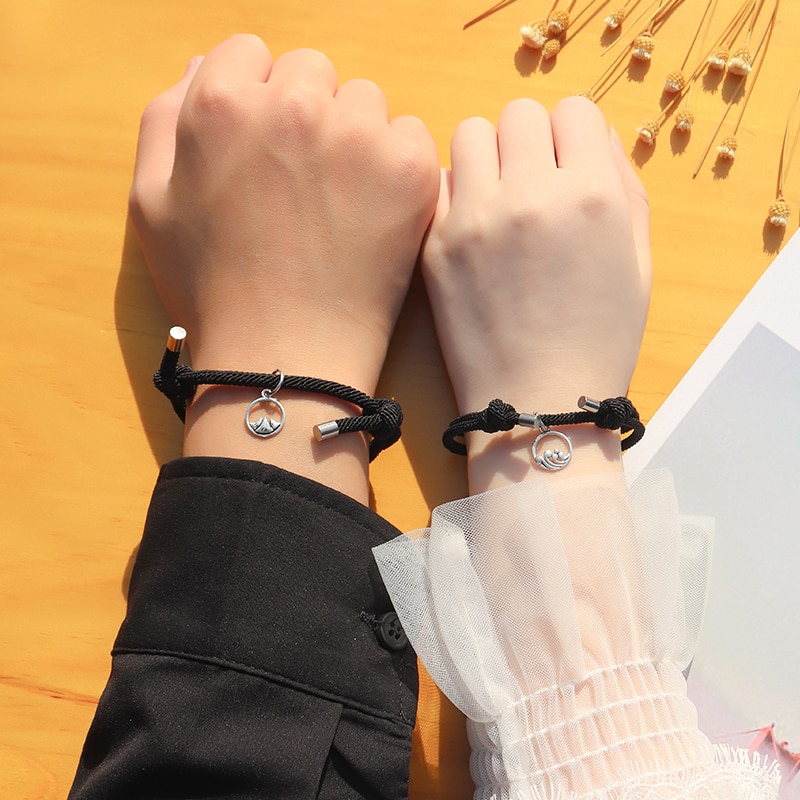 Rope Couple Bracelet with Magnite