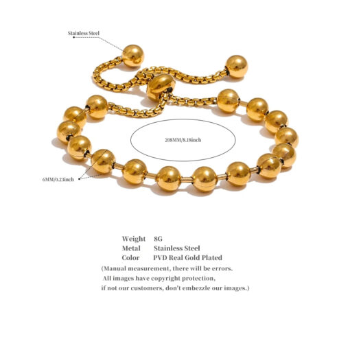 Beads Chain Adjustable Bracelet - Image 3