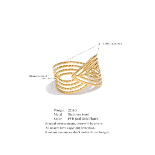 Open Statement Large Bracelet Silver - Image 3