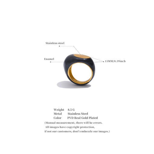 Unique Black Texture Ring - Image 3