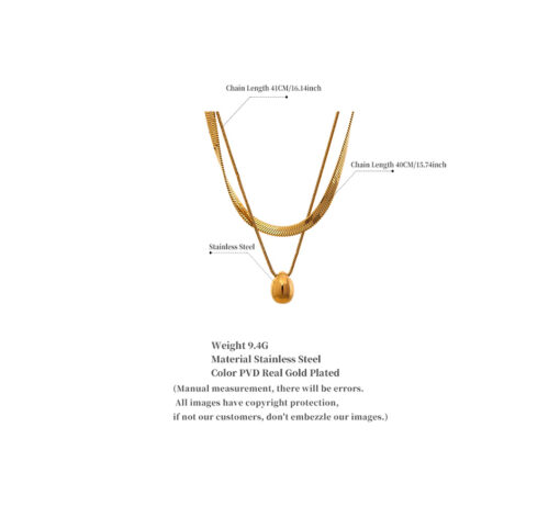 Water Drop Pendant Necklace Silver - Image 3