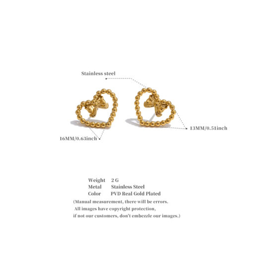 Small Stud Earrings Silver - Image 3