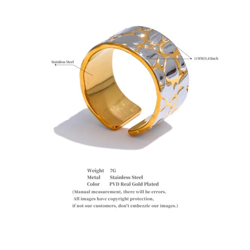 Wide Double Color Statement Ring - Image 3