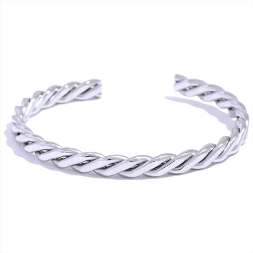Open Cuff Bracelet Silver