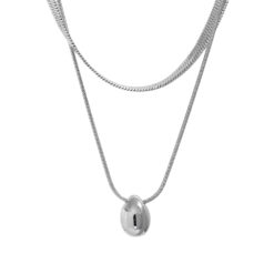 Water Drop Pendant Necklace Silver