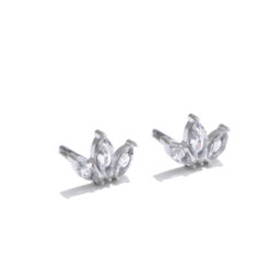 Flower Small Stud Earrings Silver