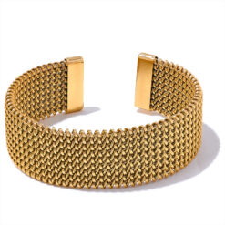 Wide Open Bracelet Gold