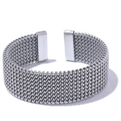 Wide Open Bracelet Silver