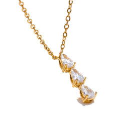 Water Drop Collar Necklace Gold