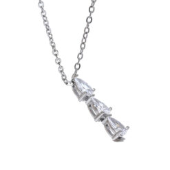 Water Drop Collar Necklace Silver