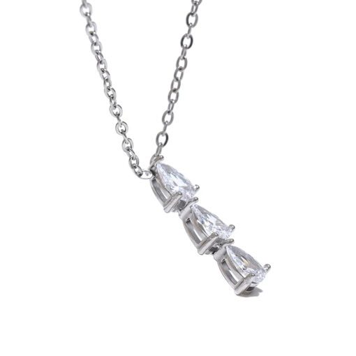 Water Drop Collar Necklace Silver