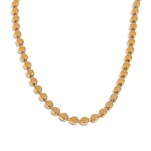Bright Square Chain Collar Necklace