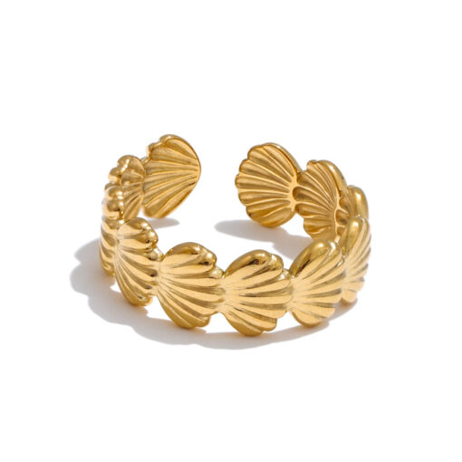 Shell Open Ring Gold