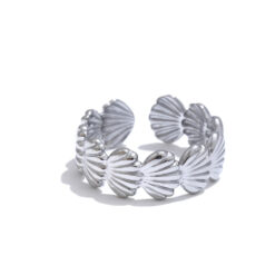 Shell Open Ring Silver