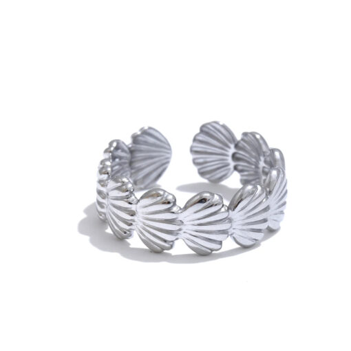 Shell Open Ring Silver