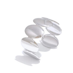 Smooth Metal Handmade Polished Fashion Cuff Bracelet Silver